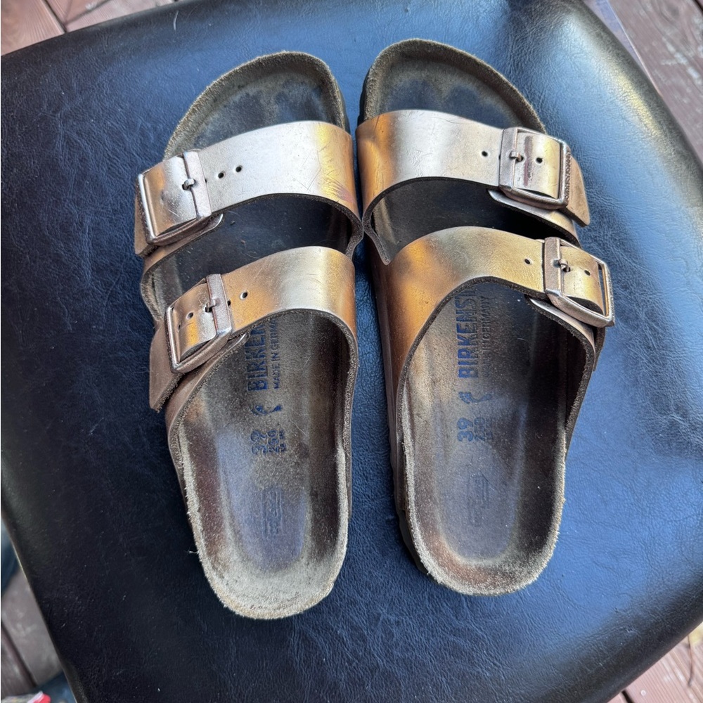 Birkenstock Bronze Double-Strap Sandals
